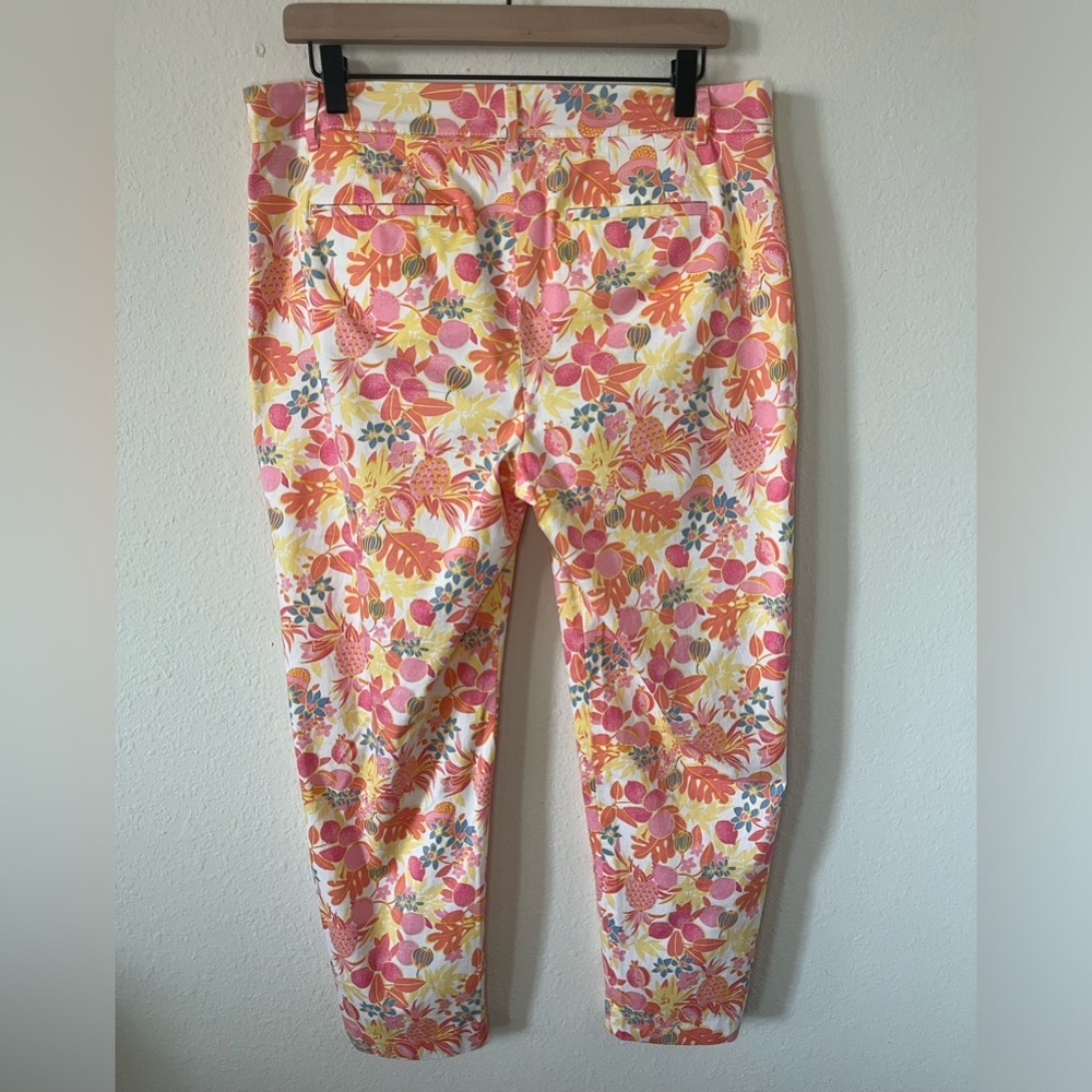 Talbots Colorful Patterned Perfect Crop Pants, Size 10 - Picture 2 of 7